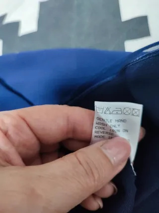 Vestido largo fiesta beige y azul