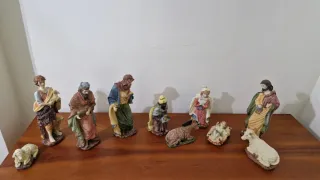 Belén figuras resina 10 piezas