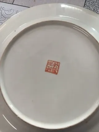 Lote 4 Platos Porcelana Chinos Decorados