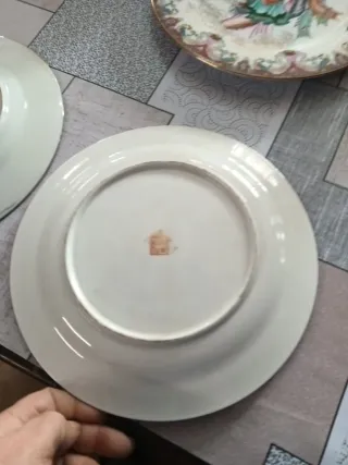 Lote 4 Platos Porcelana Chinos Decorados