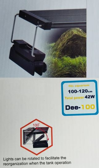 led 60 80 100 125 cm gama pantalla acuario pecera