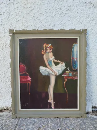 Cuadro óleo bailarina