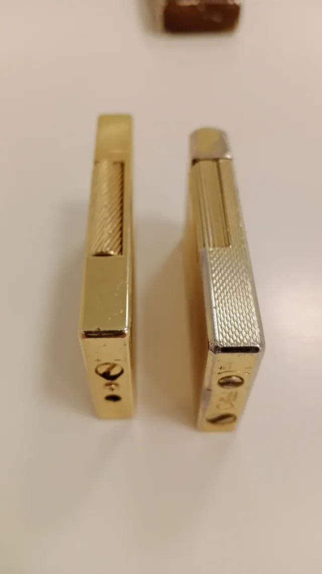 Lote 3 mecheros dorados vintage mechero