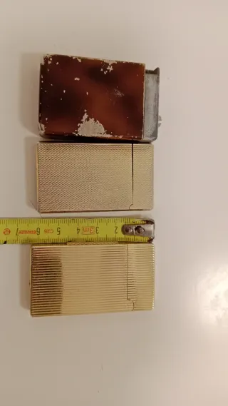 Lote 3 accendini dorati vintage accendino