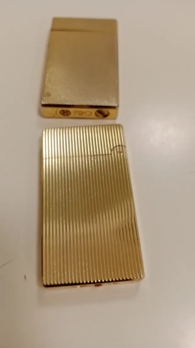 Lote 3 mecheros dorados vintage mechero