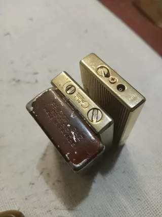 Lote 3 accendini dorati vintage accendino