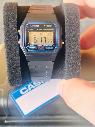 Casio F-91W Reloj Digital Negro