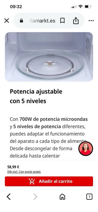 Microondas ok. 20L 700W