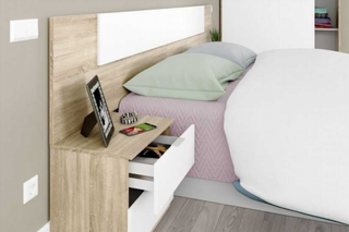 Cabecero y 2 Mesitas de Noche. Roble Canadian y B