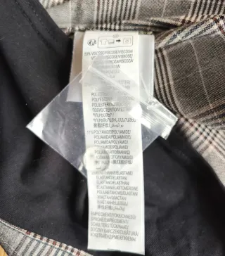 Pantalón premamá cuadros gris talla 42