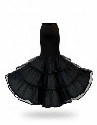 Cancán Flamenca Negro Talla Única
