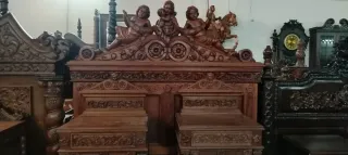 Dormitorio madera tallada ángeles