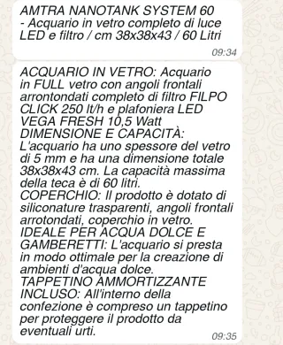 Acquario Amtra Nanotank 60 litri