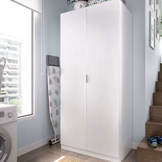 Armario 80x184x52cm 2 Puertas. Blanco Brillo