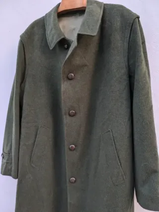Loden Vintage Lana Vergine XXL green coat