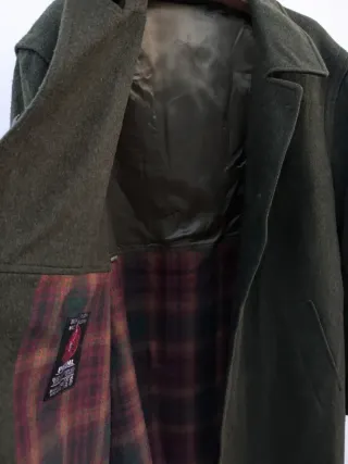 Loden Vintage Lana Vergine XXL green coat