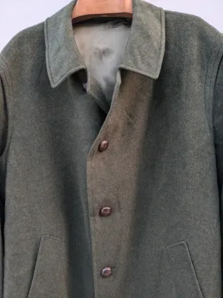Loden Vintage Lana Vergine XXL green coat
