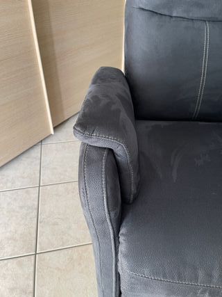 Poltrona relax elettrica tessuto nabuk