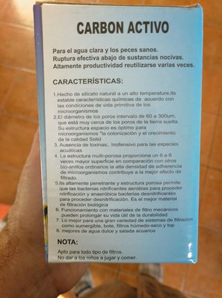 Carbón Activo para Acuario 300g pecera