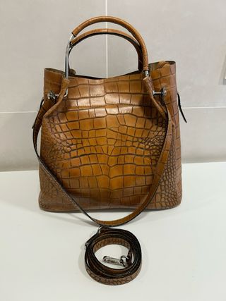 Bolso Piel Genuina Chicca Borse Made in Italy