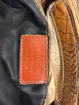 Bolso Piel Genuina Chicca Borse Made in Italy