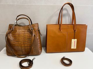 Bolso Piel Genuina Chicca Borse Made in Italy