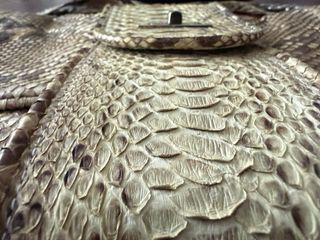 Bolso de python Beige y Marrón. Serpiente
