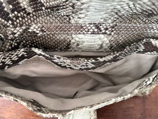 Bolso de python Beige y Marrón. Serpiente