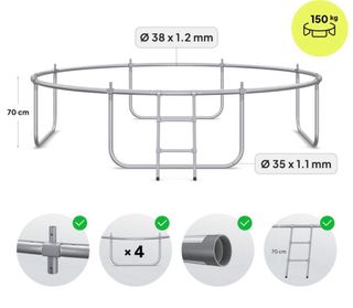 Cama elastica ZIPRO JUMP PRO 312 CM NUEVA