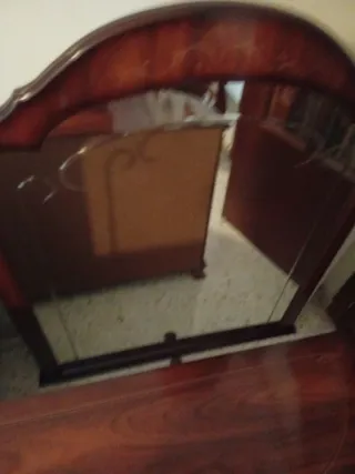 Mesa recibidor con espejo madera