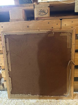 Cuadro religioso azul y dorado