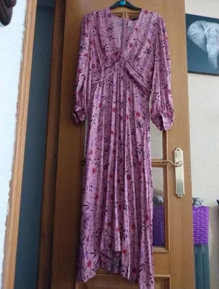 Vestido largo estampado floral