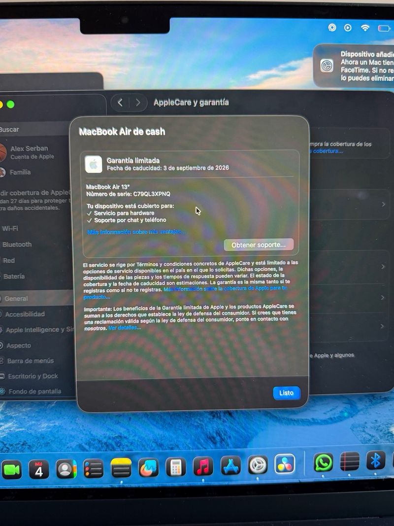 MacBook Air M4 16GB 256GB + Garantía afbeelding 3
