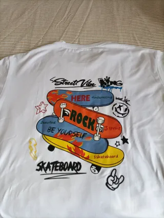 2 Camisetas Blancas Shein Talla 12