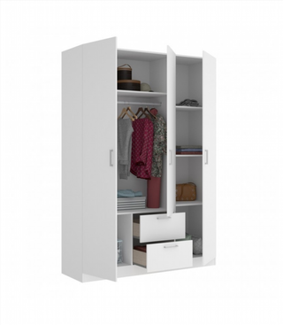Armario 150x215x52 3 Puertas 2 Cajones Maxi. Blan