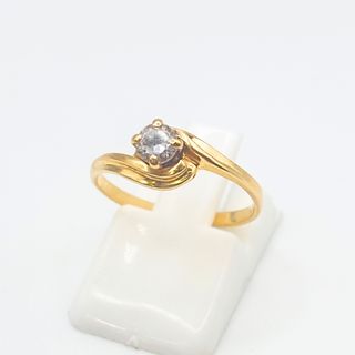 Anillo Solitario Oro 18K, 2.11gr, T-11