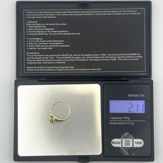 Anillo Solitario Oro 18K, 2.11gr, T-11