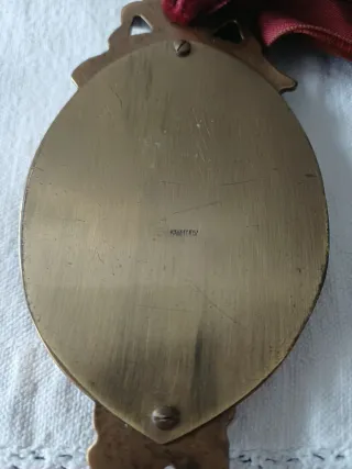 Drappo velluto con cornice ottone primi '900