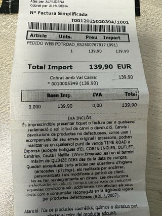 Anillo Oro Blanco 9K - Talla 12