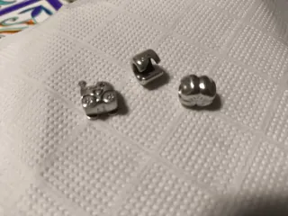 Lote 3 charms Pandora plata