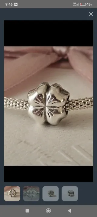 Lote 3 charms Pandora plata