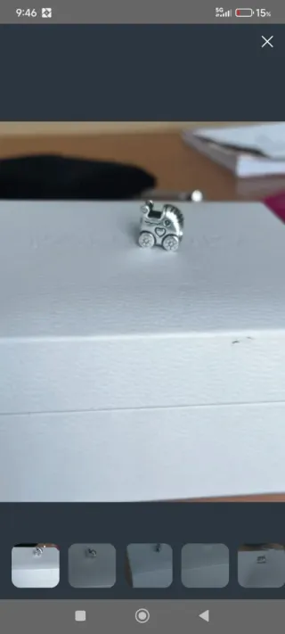 Lote 3 charms Pandora plata