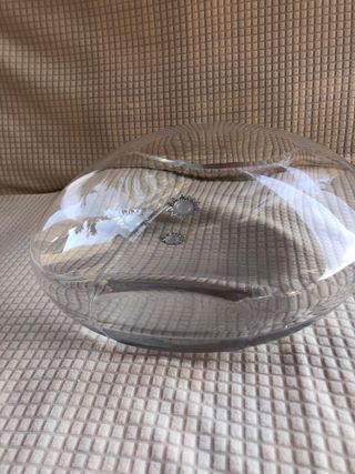 Vaso decorativo in cristallo  e argento