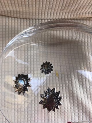 Vaso decorativo in cristallo  e argento