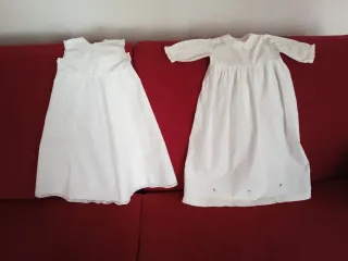 Conjunto vestido bautismo antiguo (70 años)