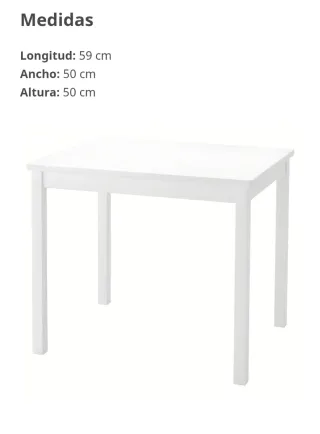 Mesa escritorio infantil KRITTER blanca 59x50 cm