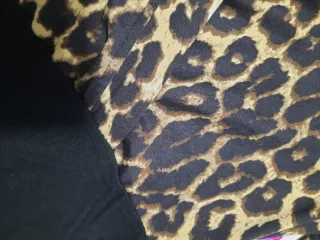 Vestido estampado leopardo y negro