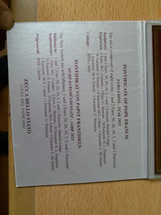 4 Carteritas Monedas Vaticano Euro