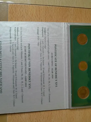 4 Carteritas Monedas Vaticano Euro