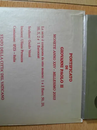 4 Carteritas Monedas Vaticano Euro